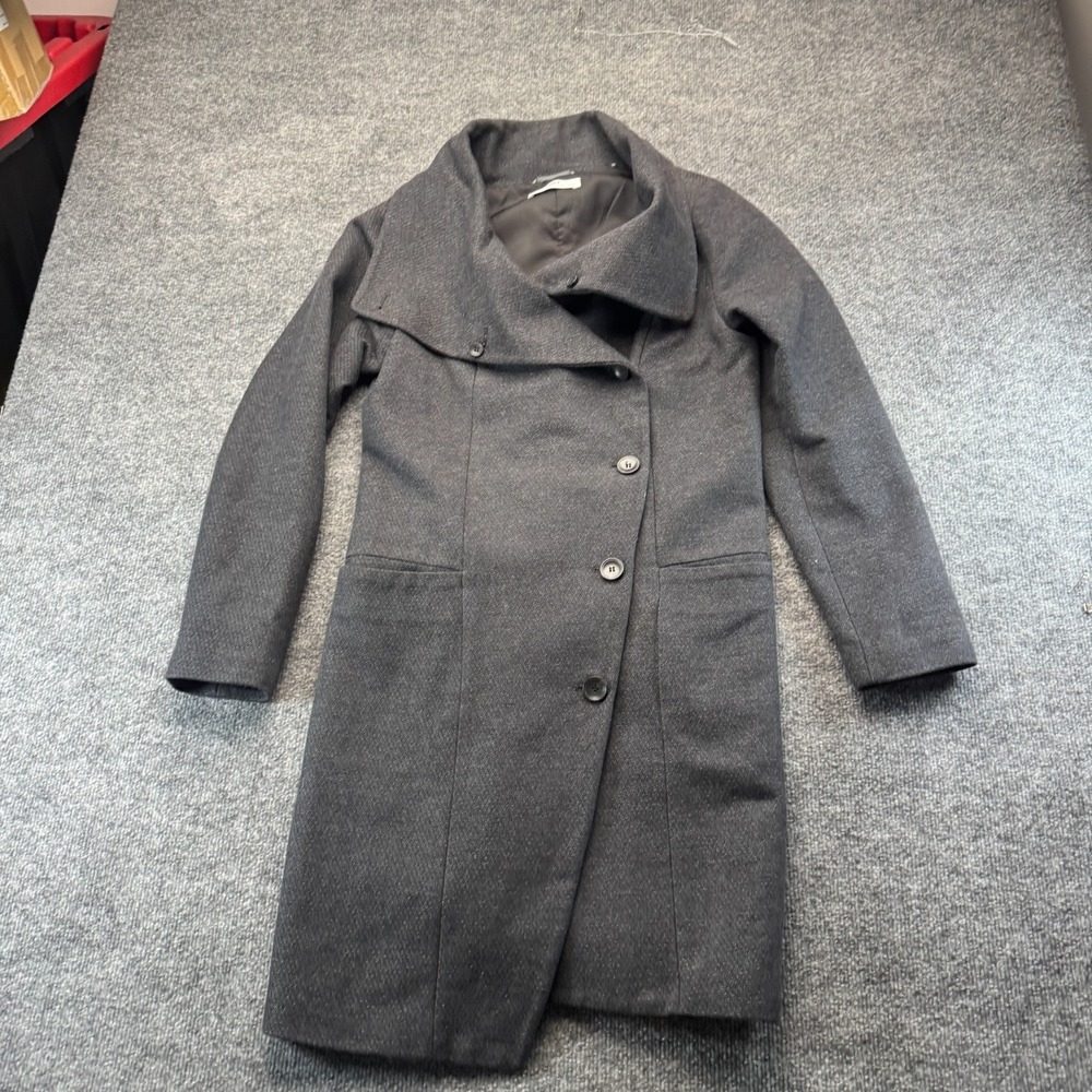 Hope Stockholm Sweden Women's Coat EU 38 US 6 Gray  Oversized Funnel Neck Coat